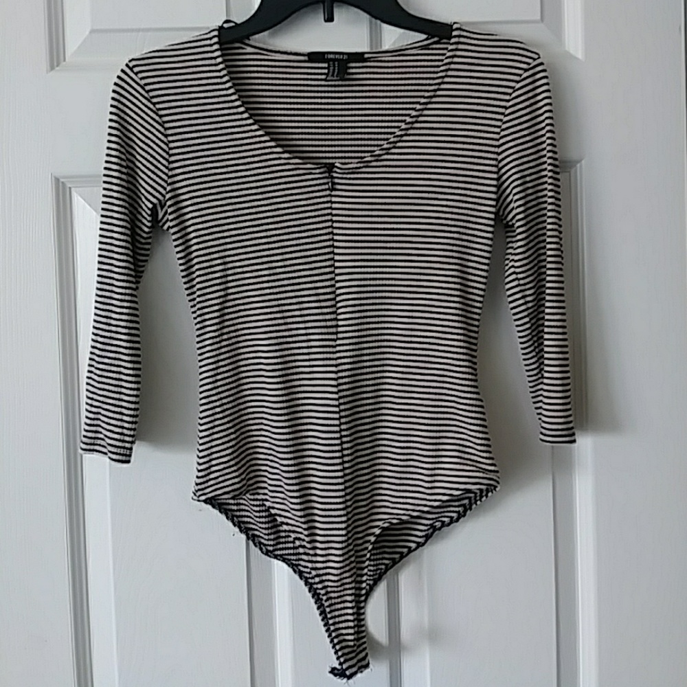 Striped bodysuit